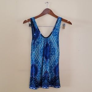 Loose Damask/Suzani Patterned Tank Top